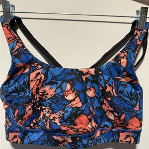 Lululemon Athletica Vibrant Blue and Orange Sports Bra